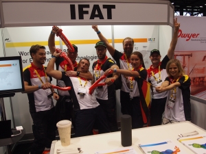 Team Sprit at the IFAT booth
